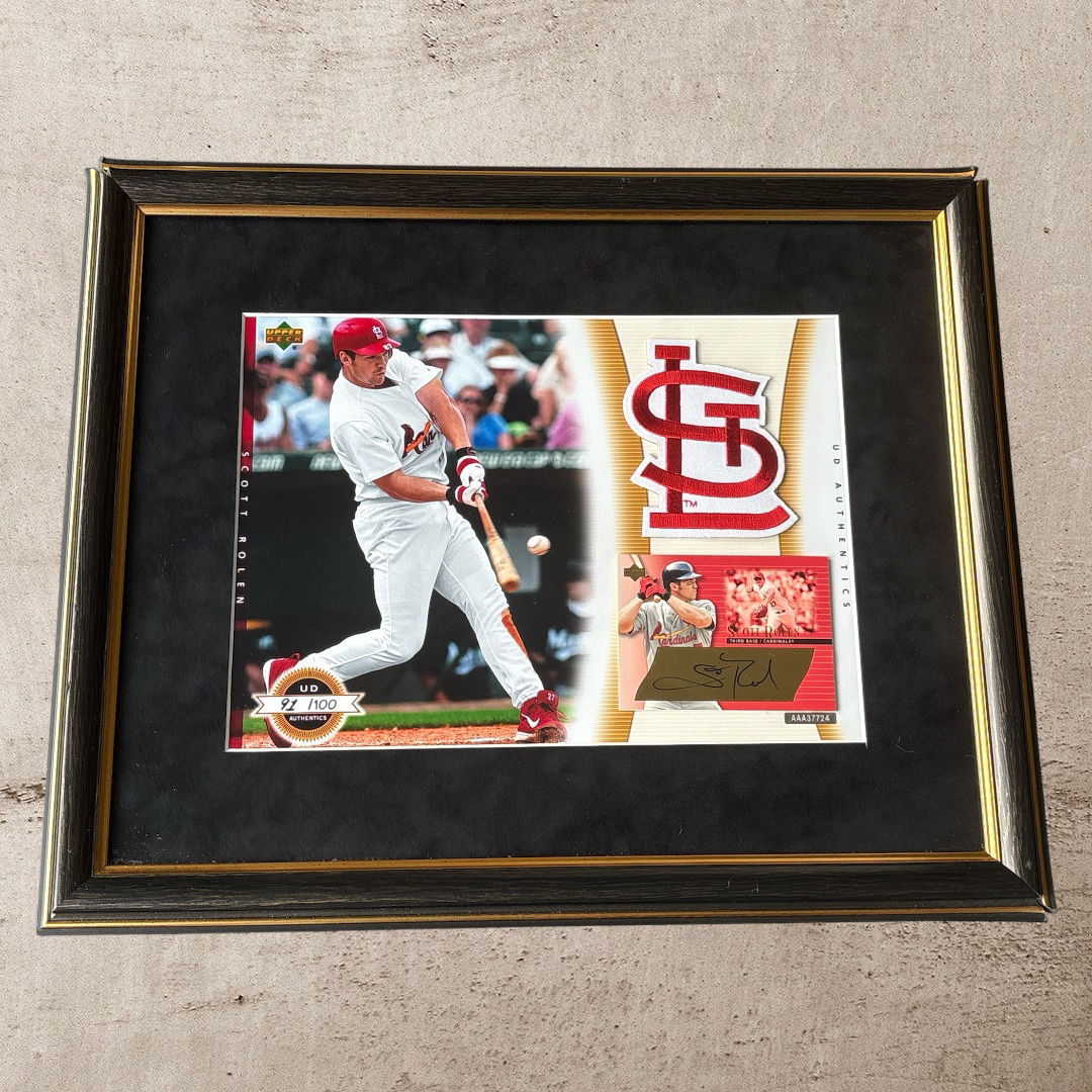St Louis Cardinals SCOTT ROLEN 2003 Upper Deck Portraits Framed Auto 91/100!