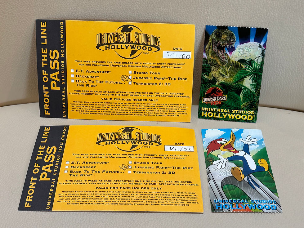 Thumbnail: Universal Studios 2000 Priority Passes (2) & Admission Tickets (2) Jurassic Park