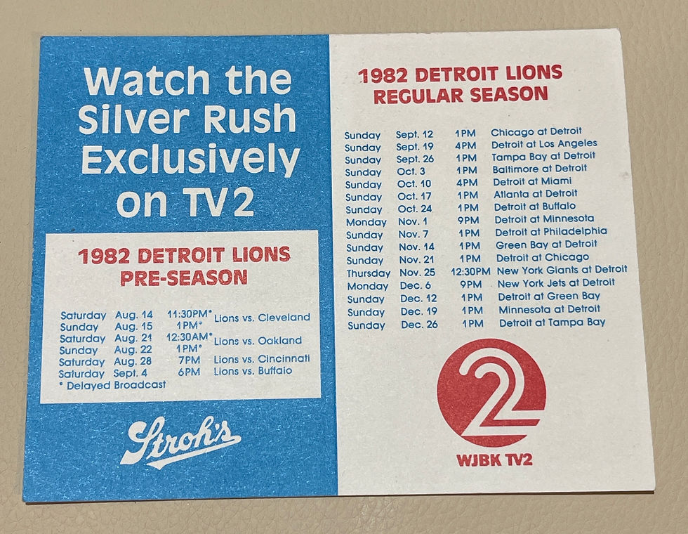 Thumbnail: Vintage DETROIT CITY Sports Schedule Lot (7)!