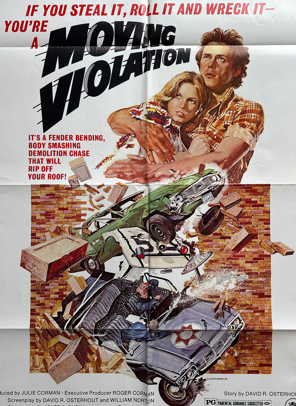 Thumbnail: 1976 "Moving Violation" Original One-Sheet Movie Poster 27x41"