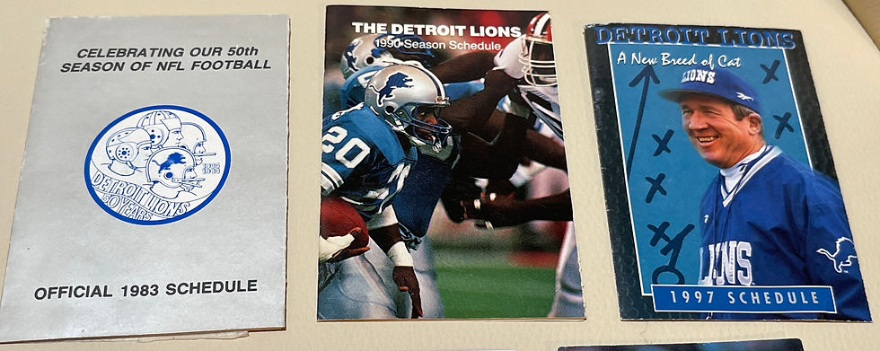 Thumbnail: Vintage DETROIT CITY Sports Schedule Lot (7)!