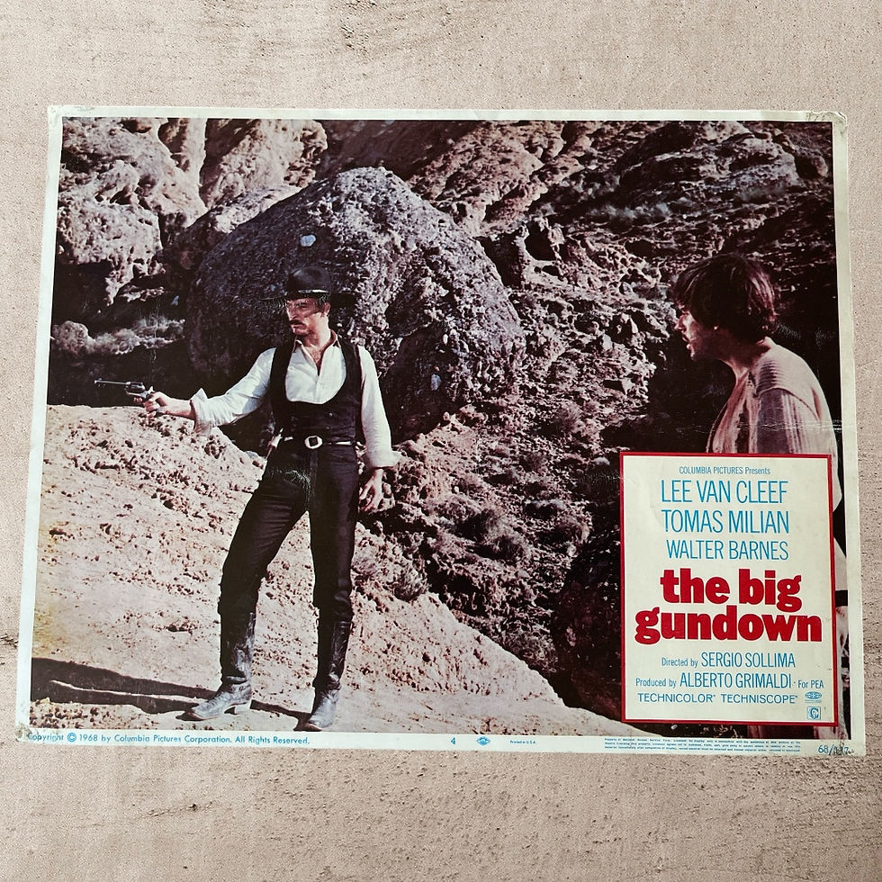 Thumbnail: Complete Set (8) of 1968 "BIG GUNDOWN" Lee Van Cleef 11x14 Original Lobby Cards!