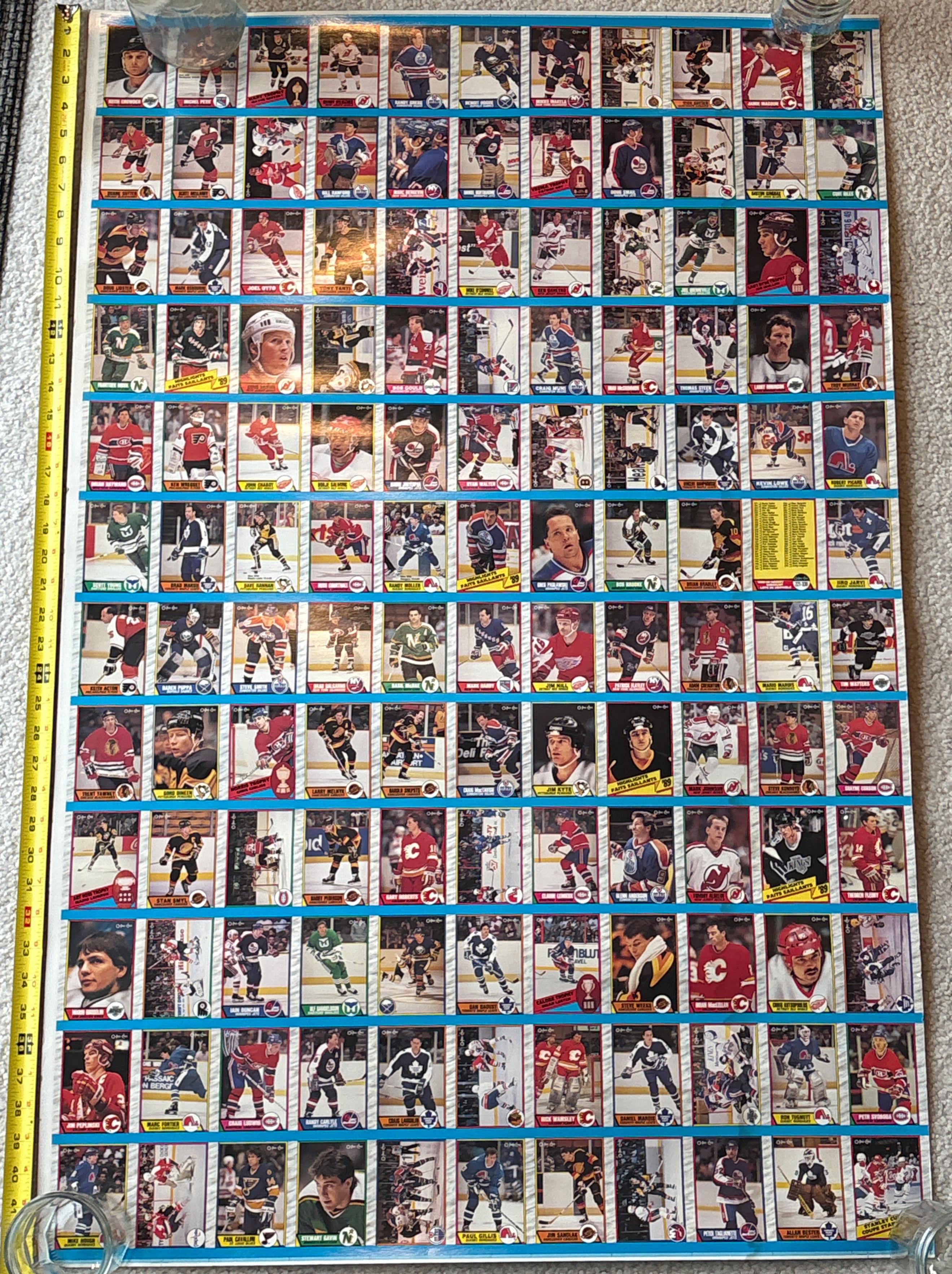 1990 Bazooka O-Pee-Chee Hockey Uncut Sheet w Original Box!