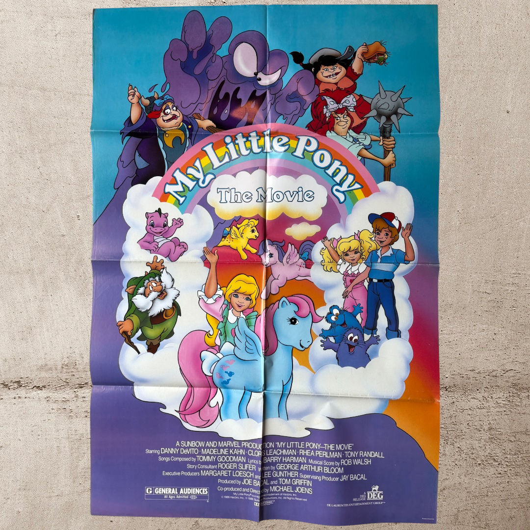 1986 My Little Pony The Movie Original One Sheet Movie Poster 27x40"