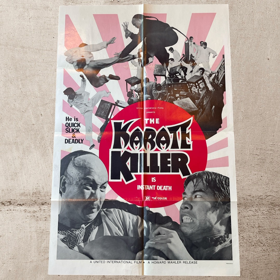 Original 1973 'KARATE KILLER' 27x41" Movie Poster - Instant Death!