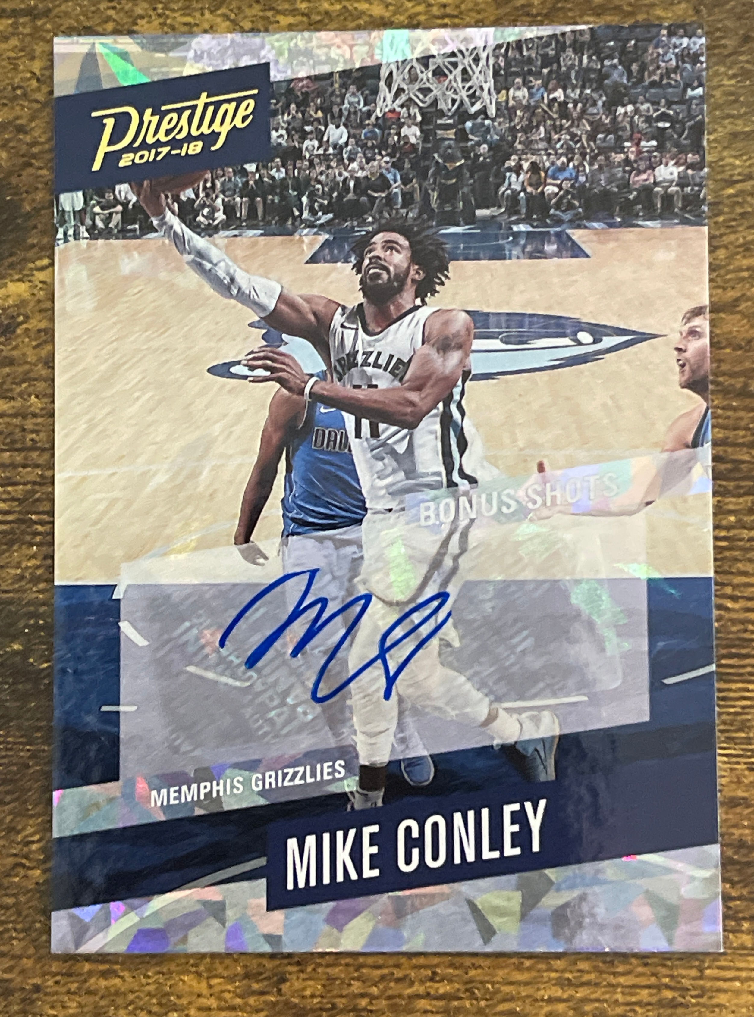 2018 Prestige Bonus Shots MIKE CONLEY Crystal Cracked Auto #76