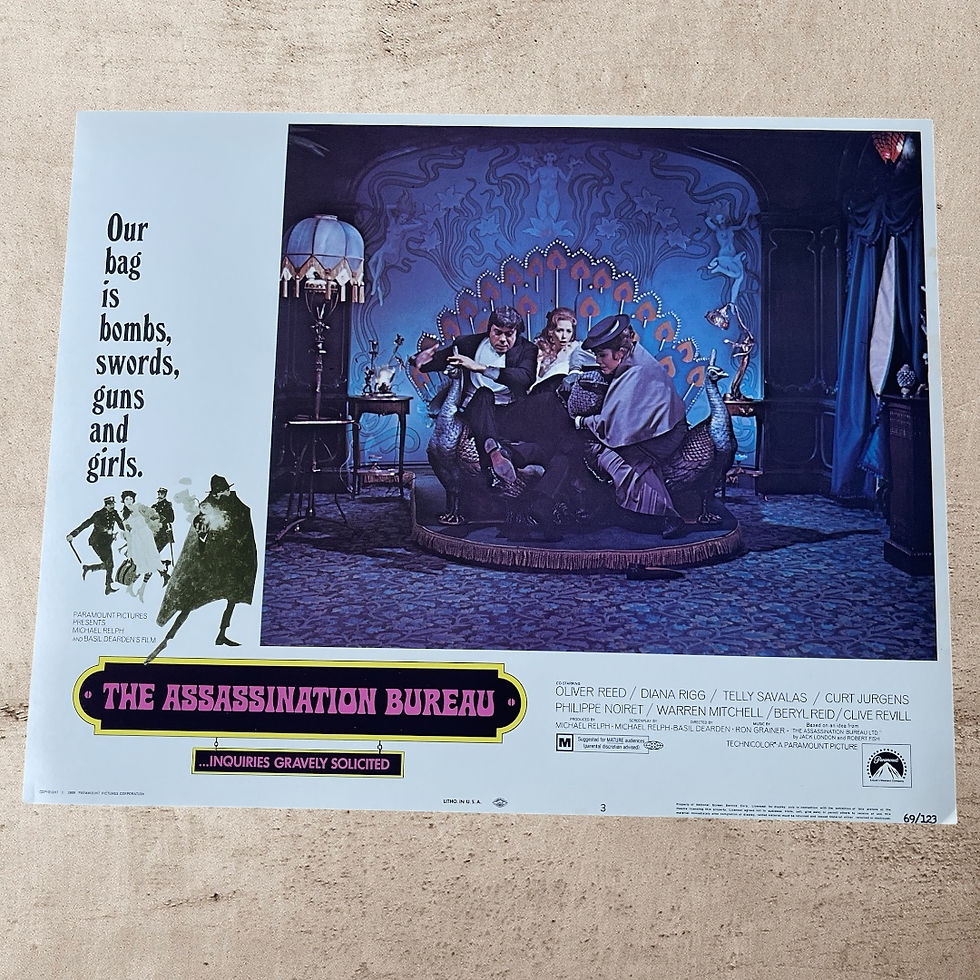 Thumbnail: Complete Set (8) of 1969 "ASSASSINATION BUREAU" 11x14 Original Lobby Cards!