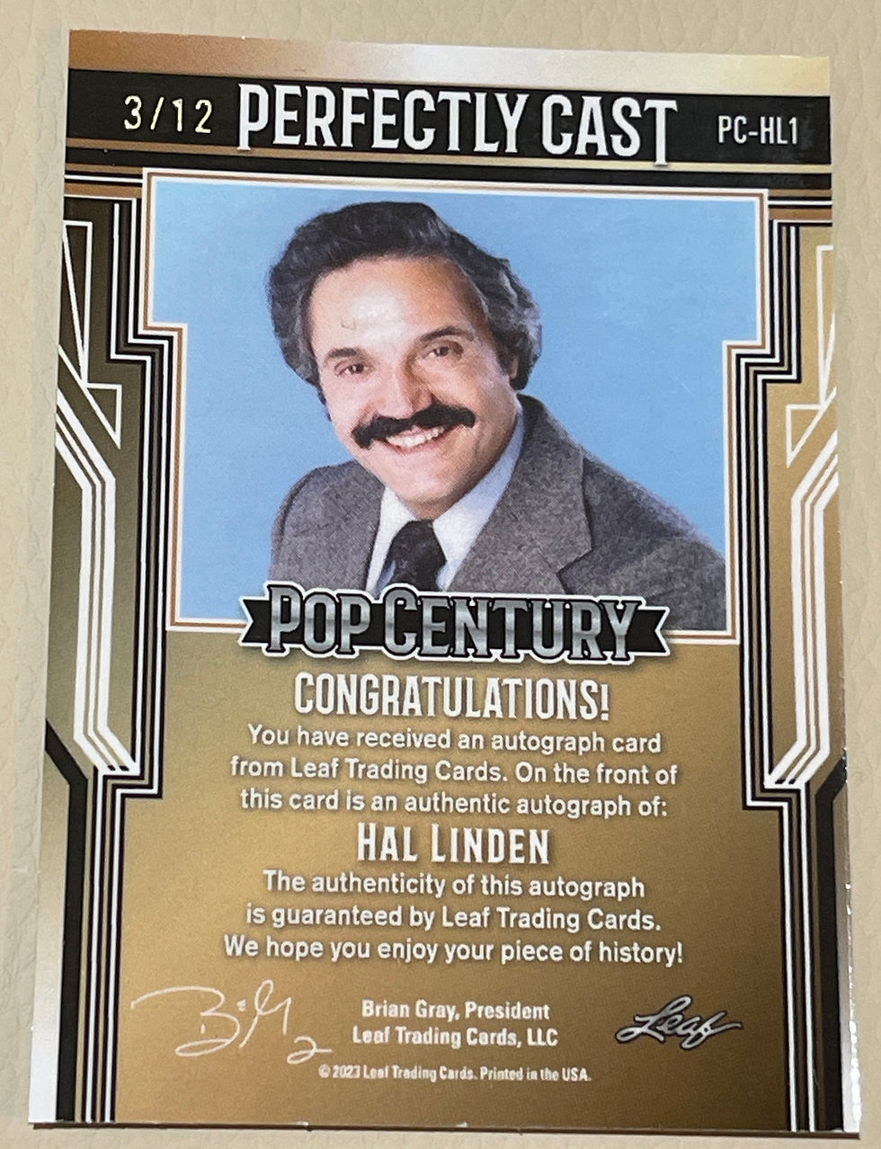 Thumbnail: 2023 Leaf Pop Century HAL LINDEN 'Barney Miller' AUTO Silver #3/12!