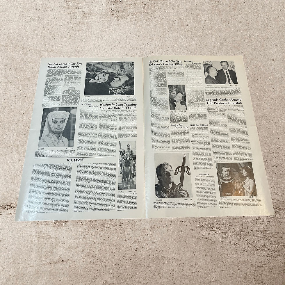 Thumbnail: Two (2) Original 1960s CHARLTON HESTON Movie Pressbooks - El Cid & Khartoum!