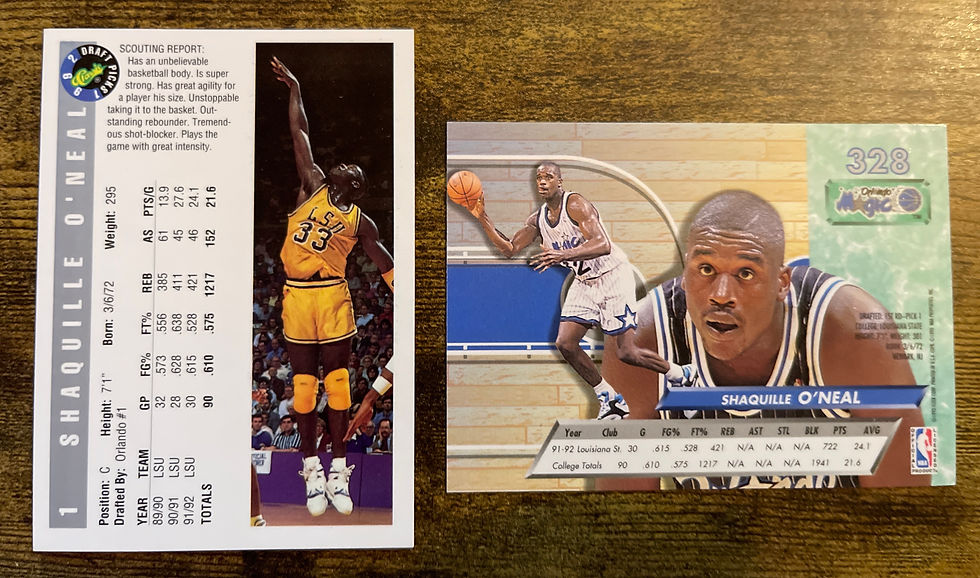 Thumbnail: Two (2) 1992 SHAQUILLE O'NEAL Rookie Cards!