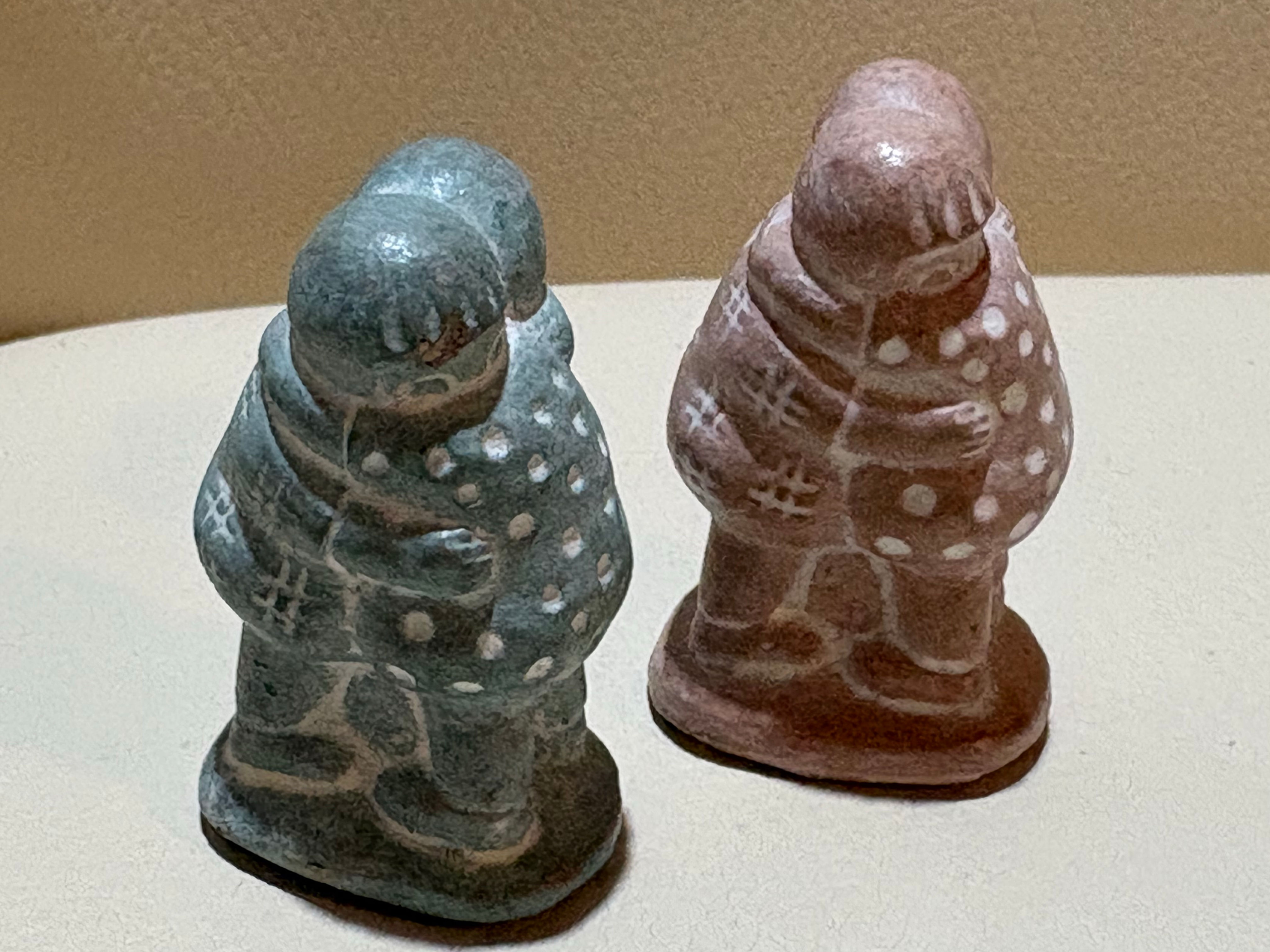 Lot of 2 Isabel Bloom Mini Figurines – Signed 1986 & 1992 – Hand‑Cast Stone