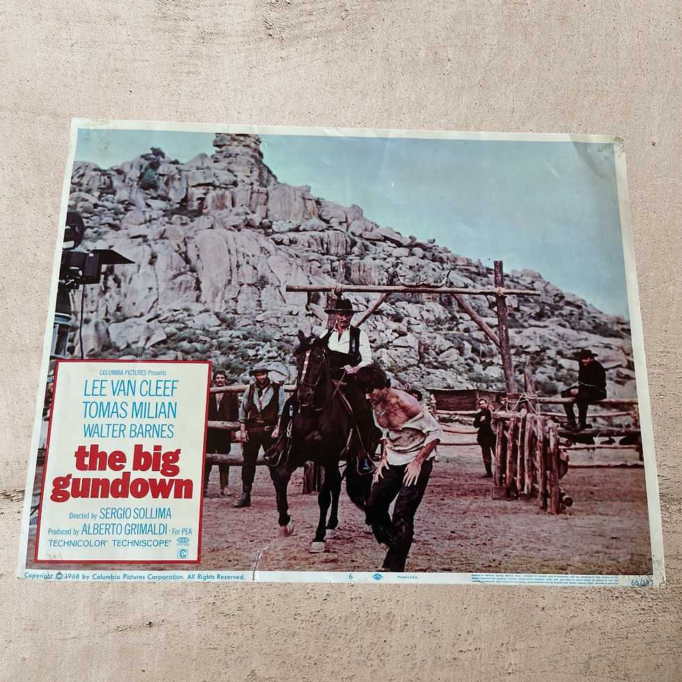 Thumbnail: Complete Set (8) of 1968 "BIG GUNDOWN" Lee Van Cleef 11x14 Original Lobby Cards!