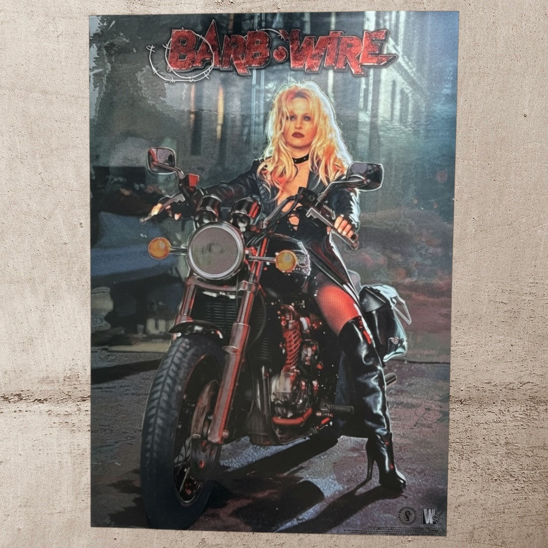 Original 1996 Barb Wire Pamela Anderson 19x27 Chromium Poster!