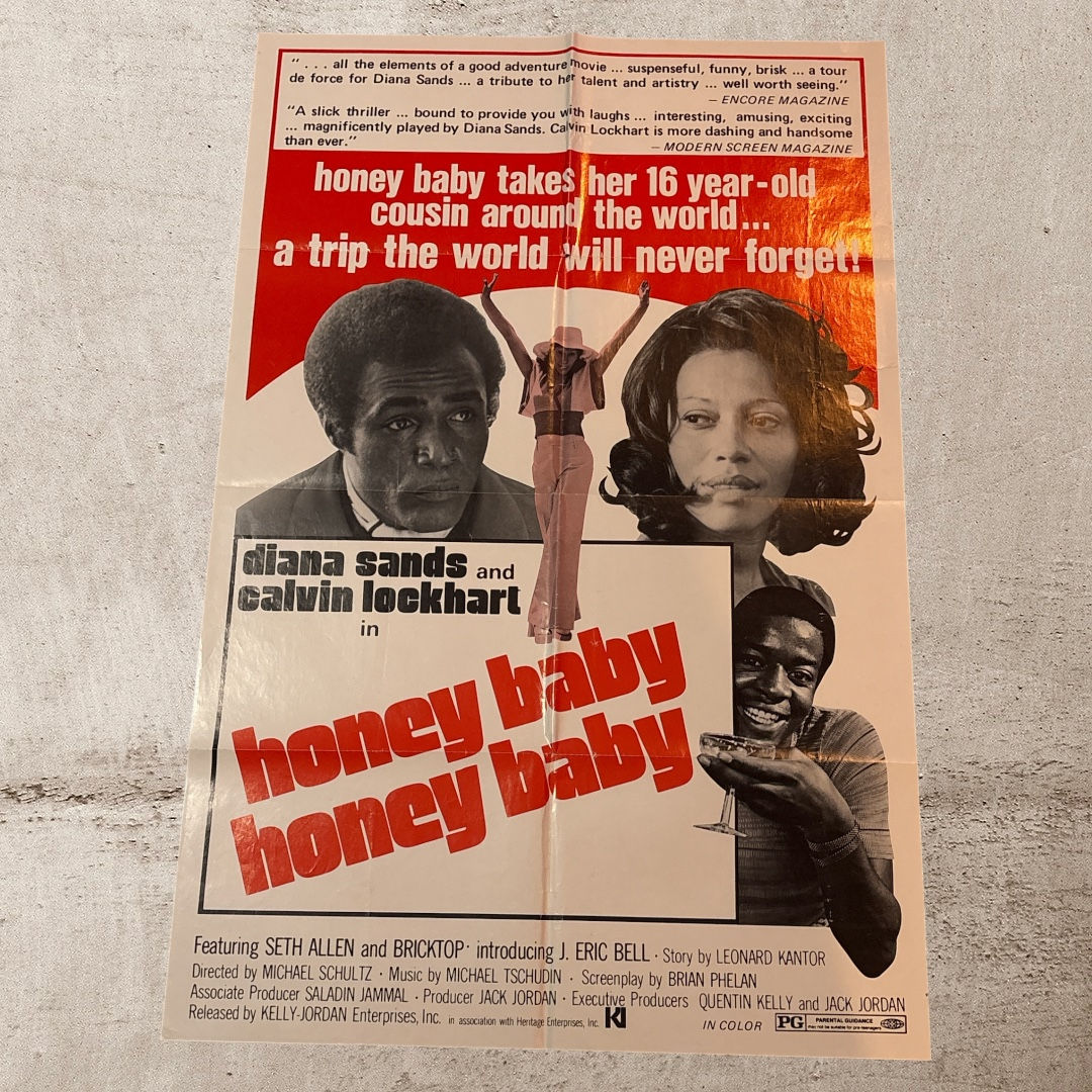 Original 1974 'Honey Baby, Honey Baby' One-Sheet Movie Poster!