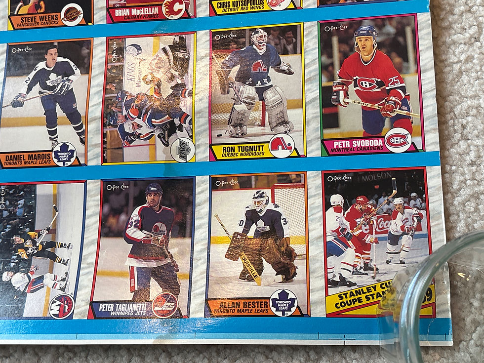 Thumbnail: 1990 Bazooka O-Pee-Chee Hockey Uncut Sheet w Original Box!