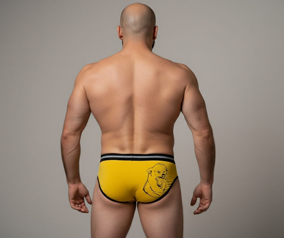 Erkek XCollection Bear Baskılı Slip