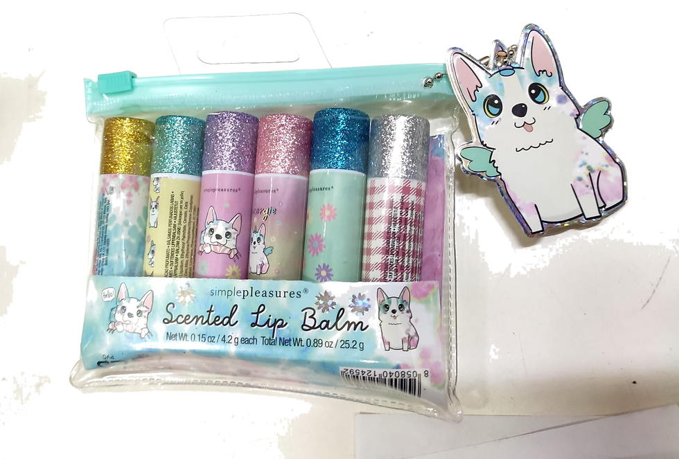 SET 6 BURRO CACAO AROMATIZZATI TAPPO GLITTER