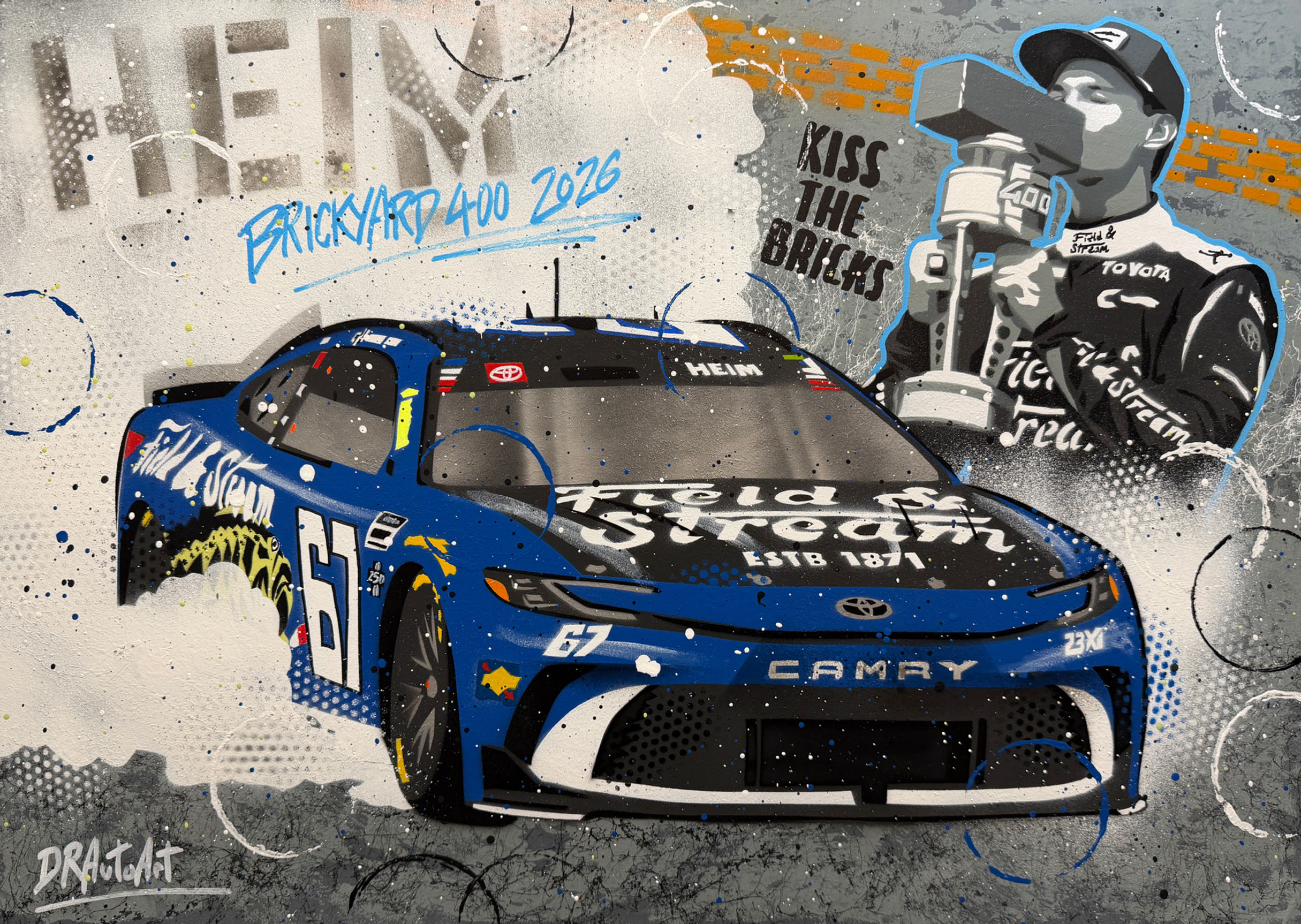 Corey Heim, Brickyard 400 2026, NASCAR - Graffiti Painting