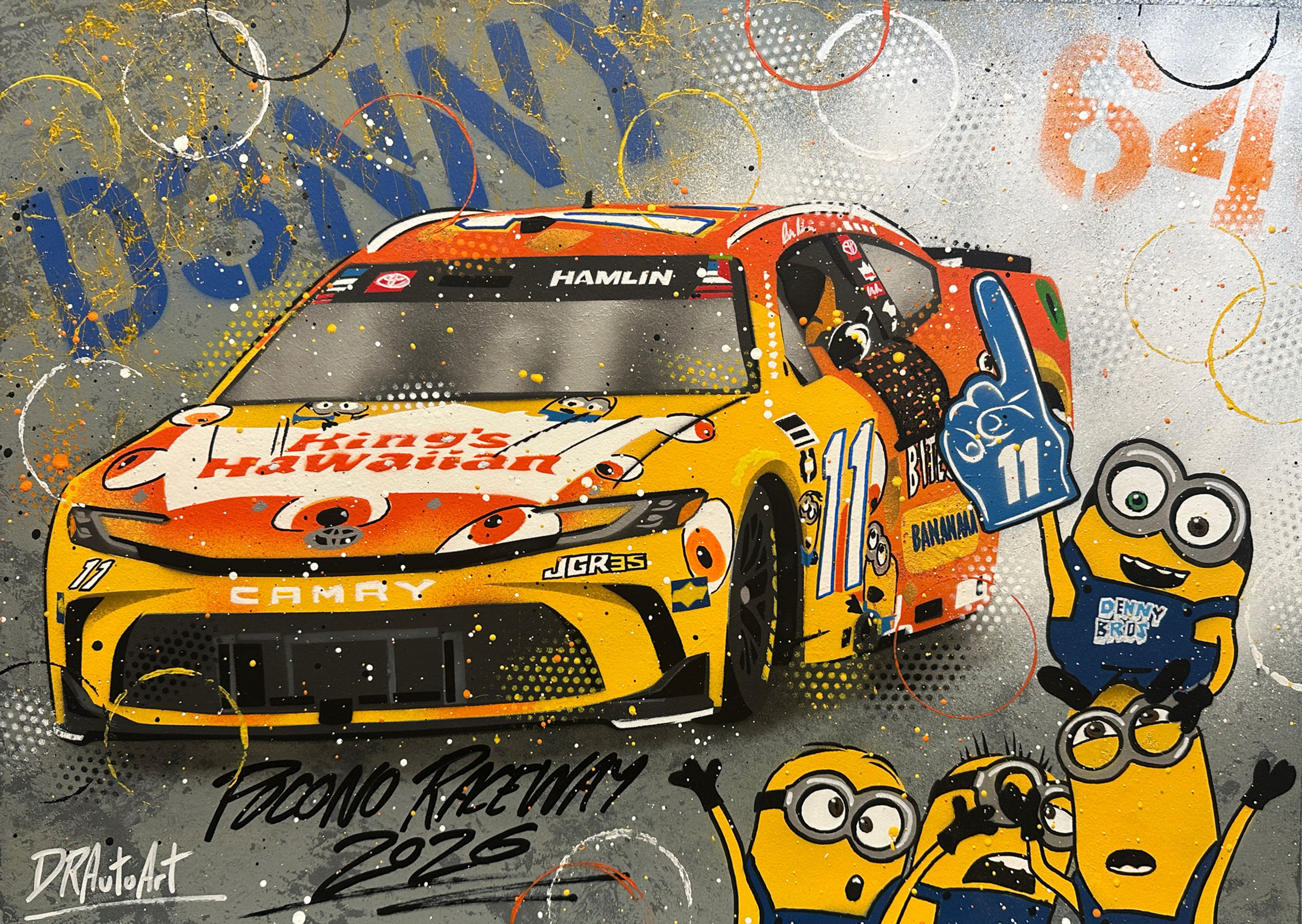Denny Hamlin, Pocono 2026, NASCAR - Graffiti Paintin