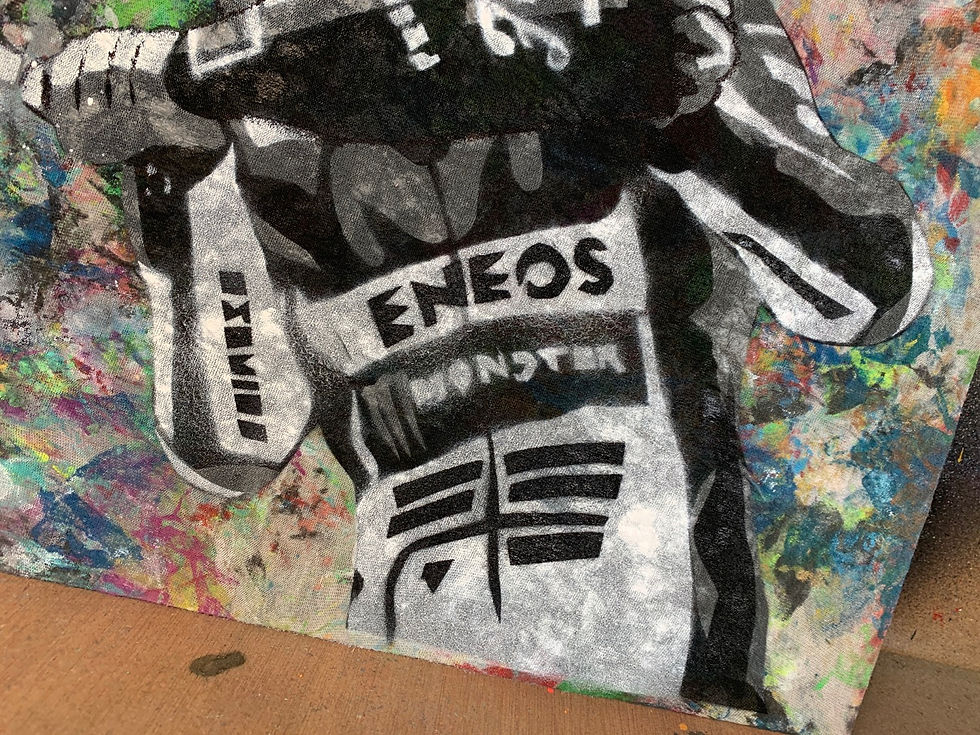 Miniatura: Rossi Podium - Graffiti Painting on Recycled Rag