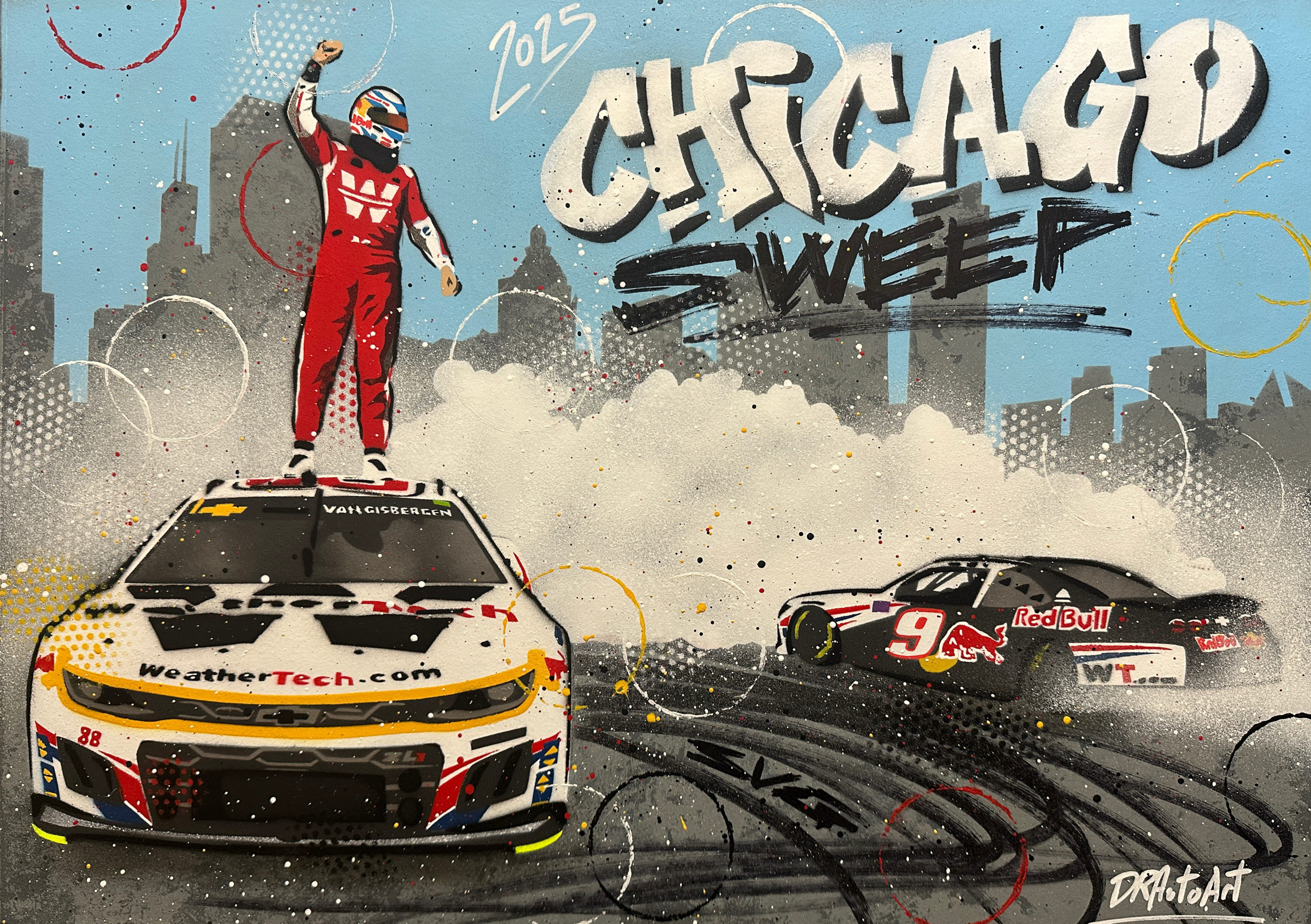 Shane van Gisbergen, Chicago 2025, NASCAR - Graffiti Paintin