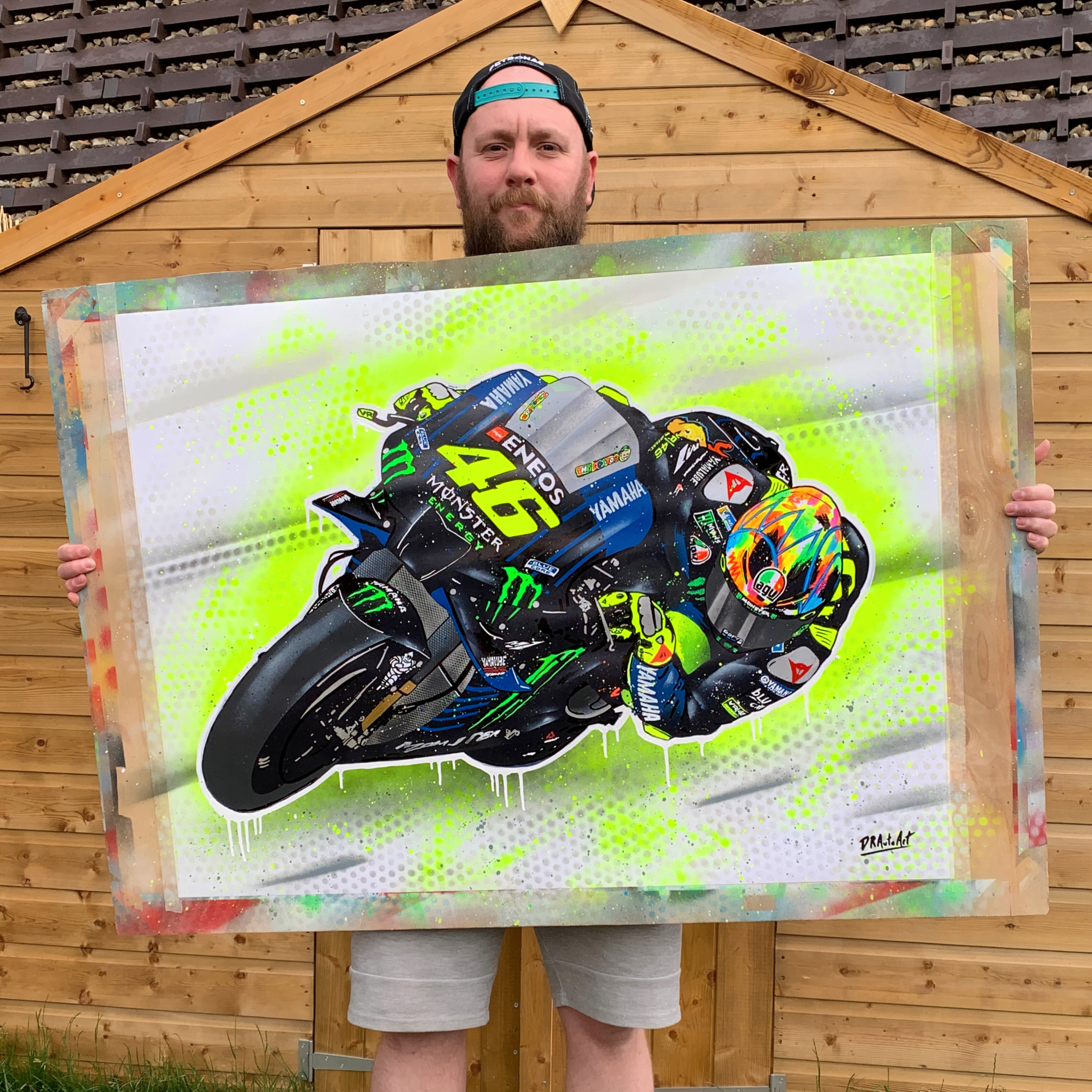 Valentino Rossi - Yamaha 2019 graffiti painting