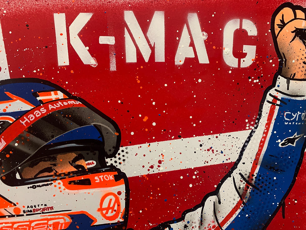 Miniatura: Kevin Magnussen, Haas on Pole 2022- Graffiti Painting
