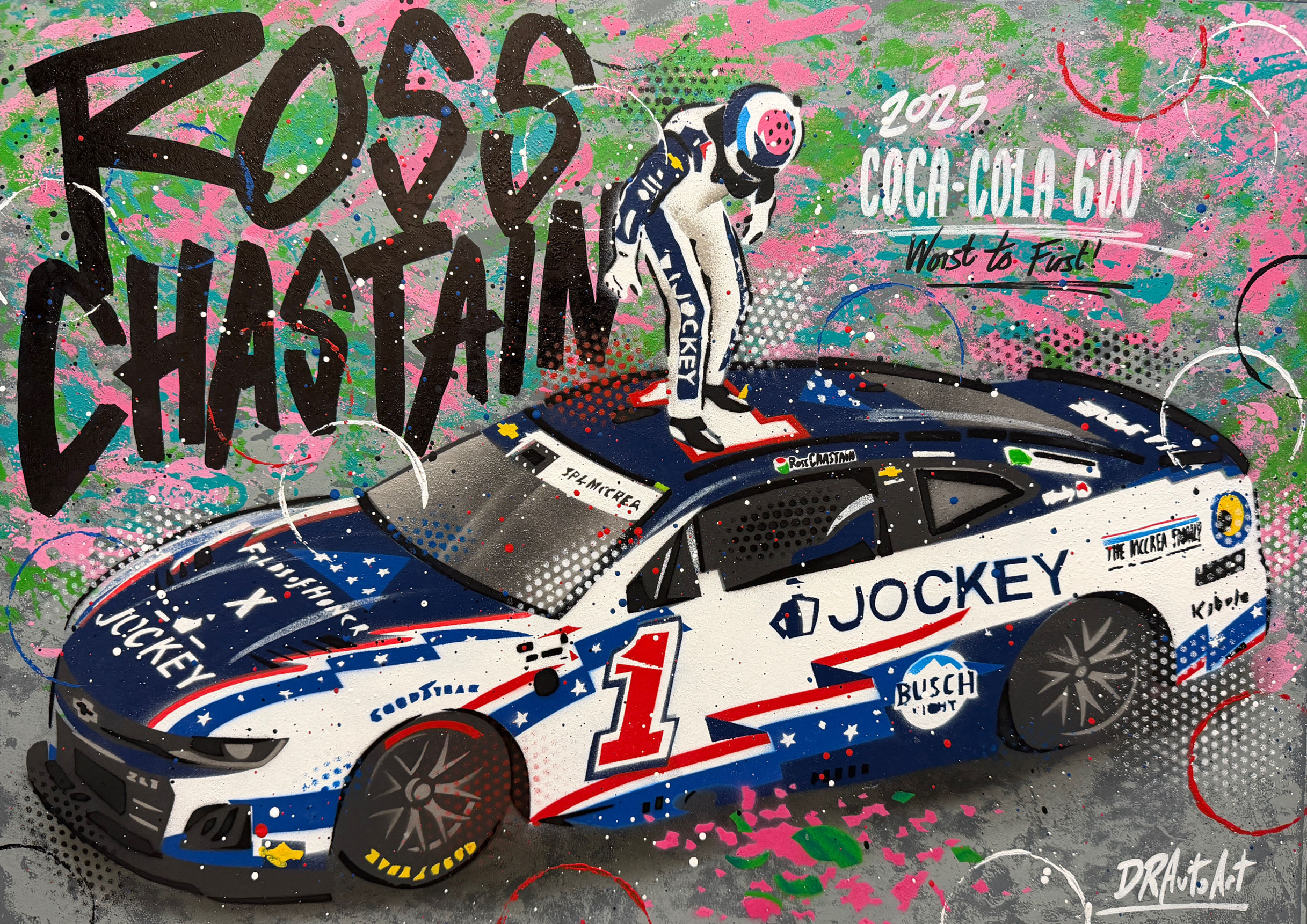 Ross Chastain, Coke600 2025, NASCAR - Graffiti Paintin