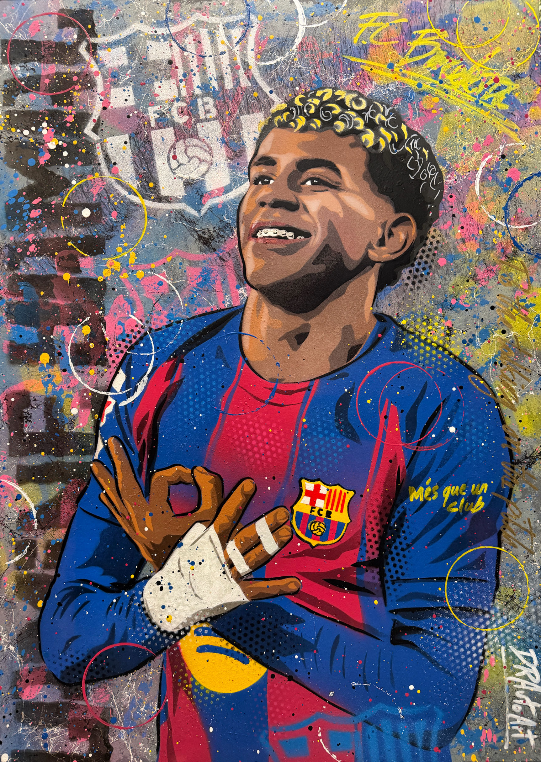 Lamine Yamal, Barcelona - Graffiti Painting