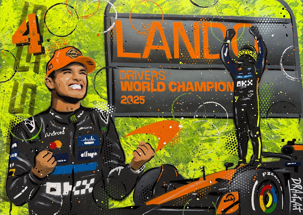 Miniatura: Lando Norris, 2025 CHAMPION - Graffiti Painting