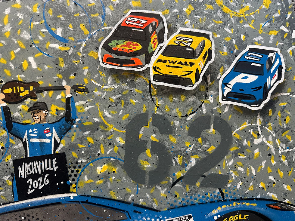 Thumbnail: Denny Hamlin, Nashville 2026, NASCAR - Graffiti Paintin