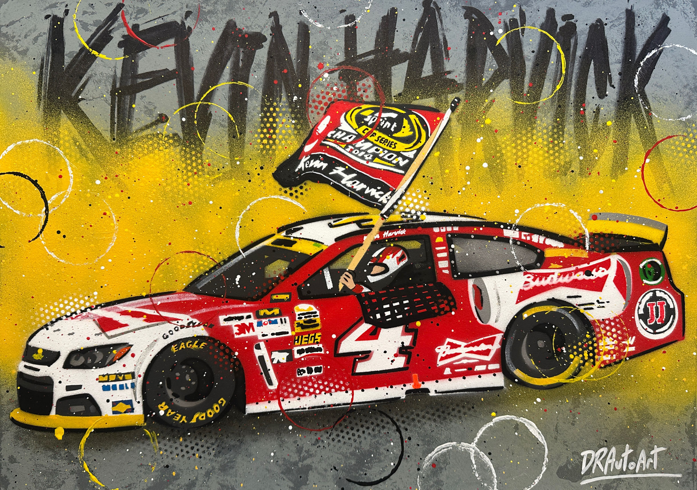 Kevin Harvick, 2014 Champ, NASCAR - Graffiti Painting