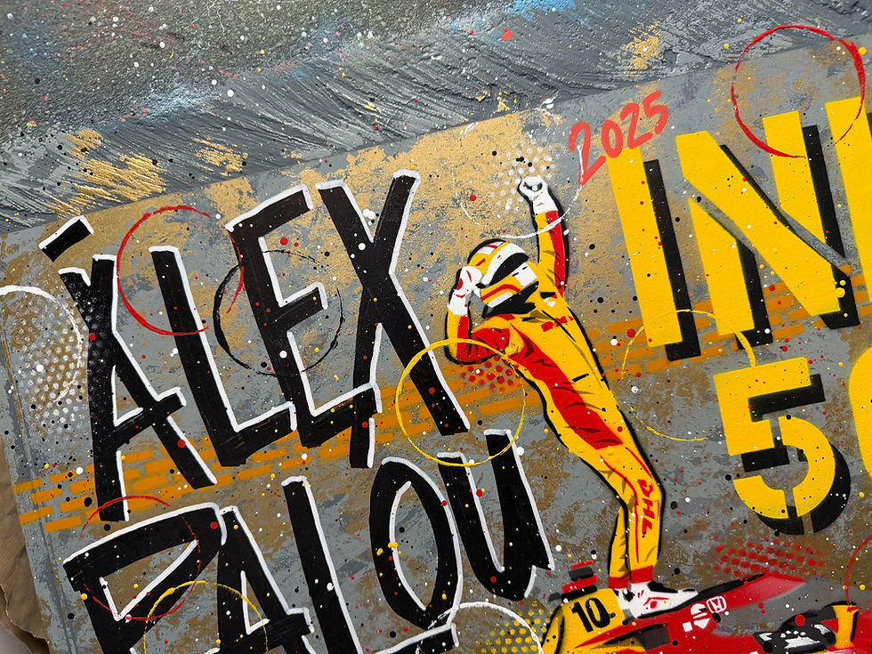 Miniatura: Alex Palou, Indy500 Winner 2025 - Graffiti Painting