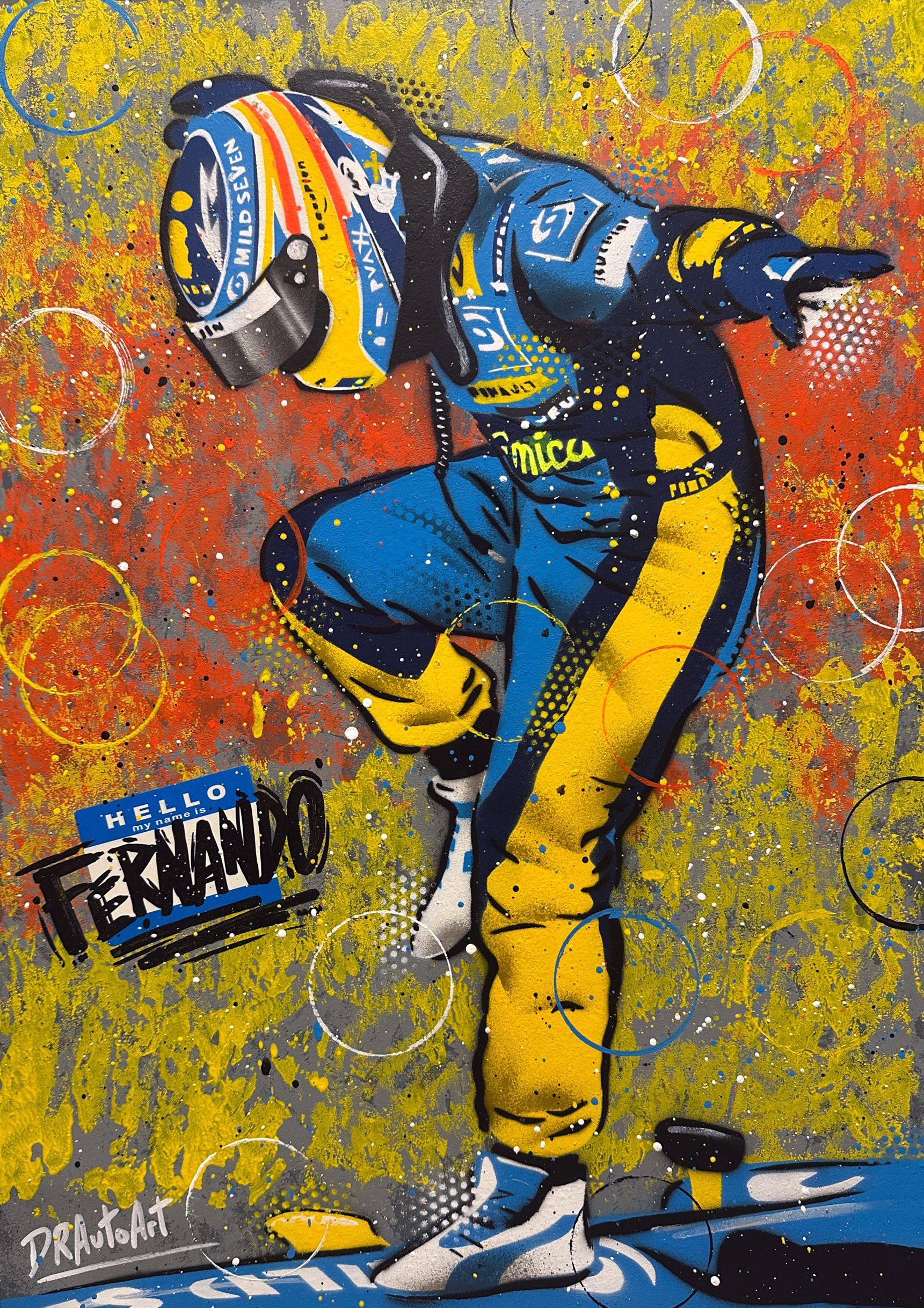 Fernando Alonso, Renault - Graffiti Painting