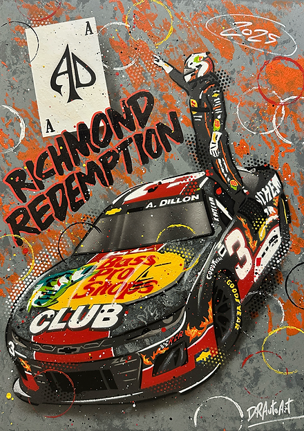 Austin Dillon, Richmond 2025, NASCAR - Graffiti Painting | drautoart