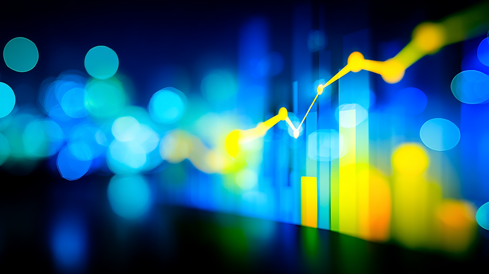 Close-up view of a digital dashboard showing cost savings and efficiency metrics