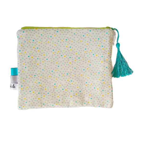 Pochette matelassée_Turquoise