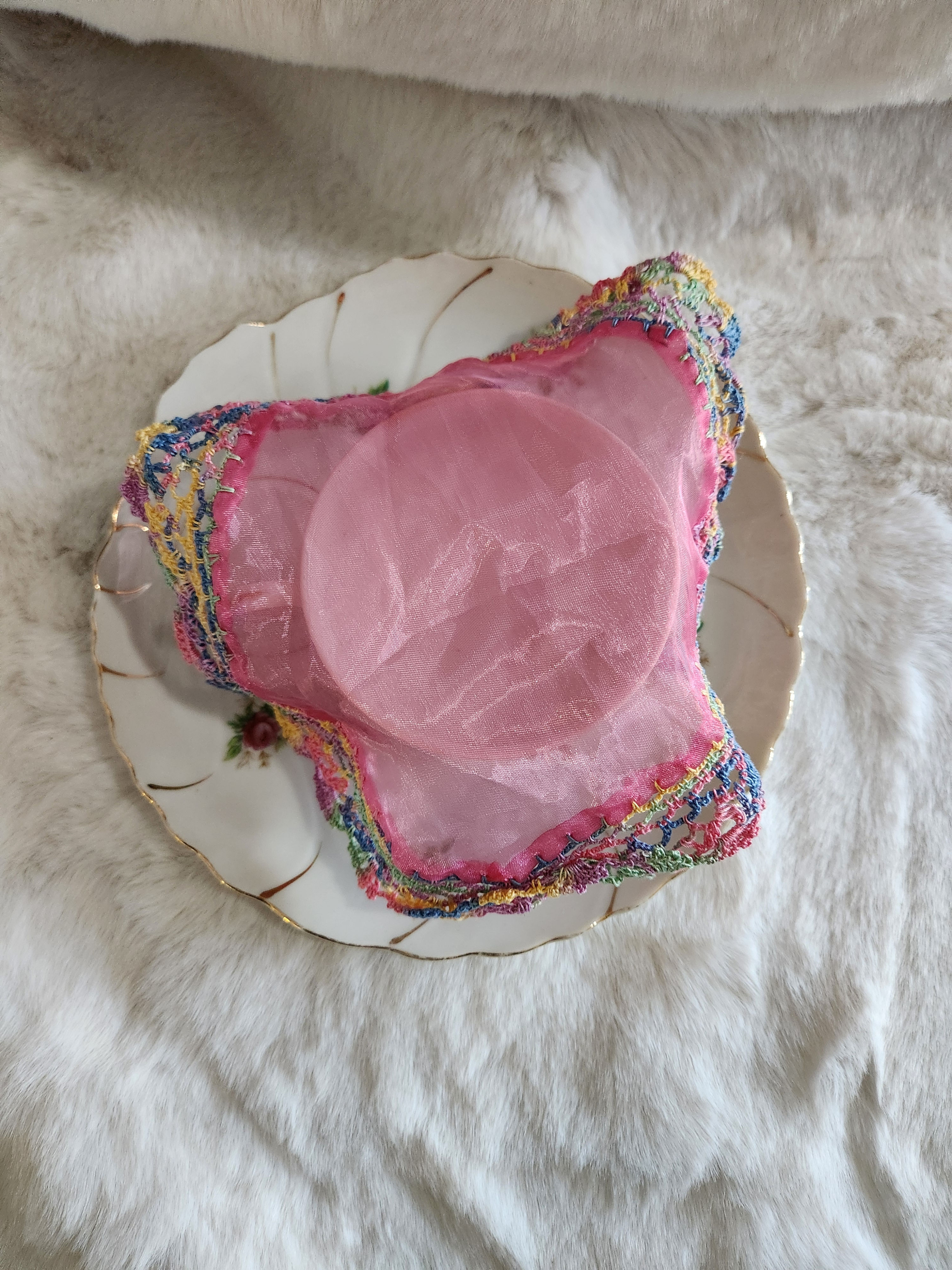 Sheer Covering with Crochet Edges