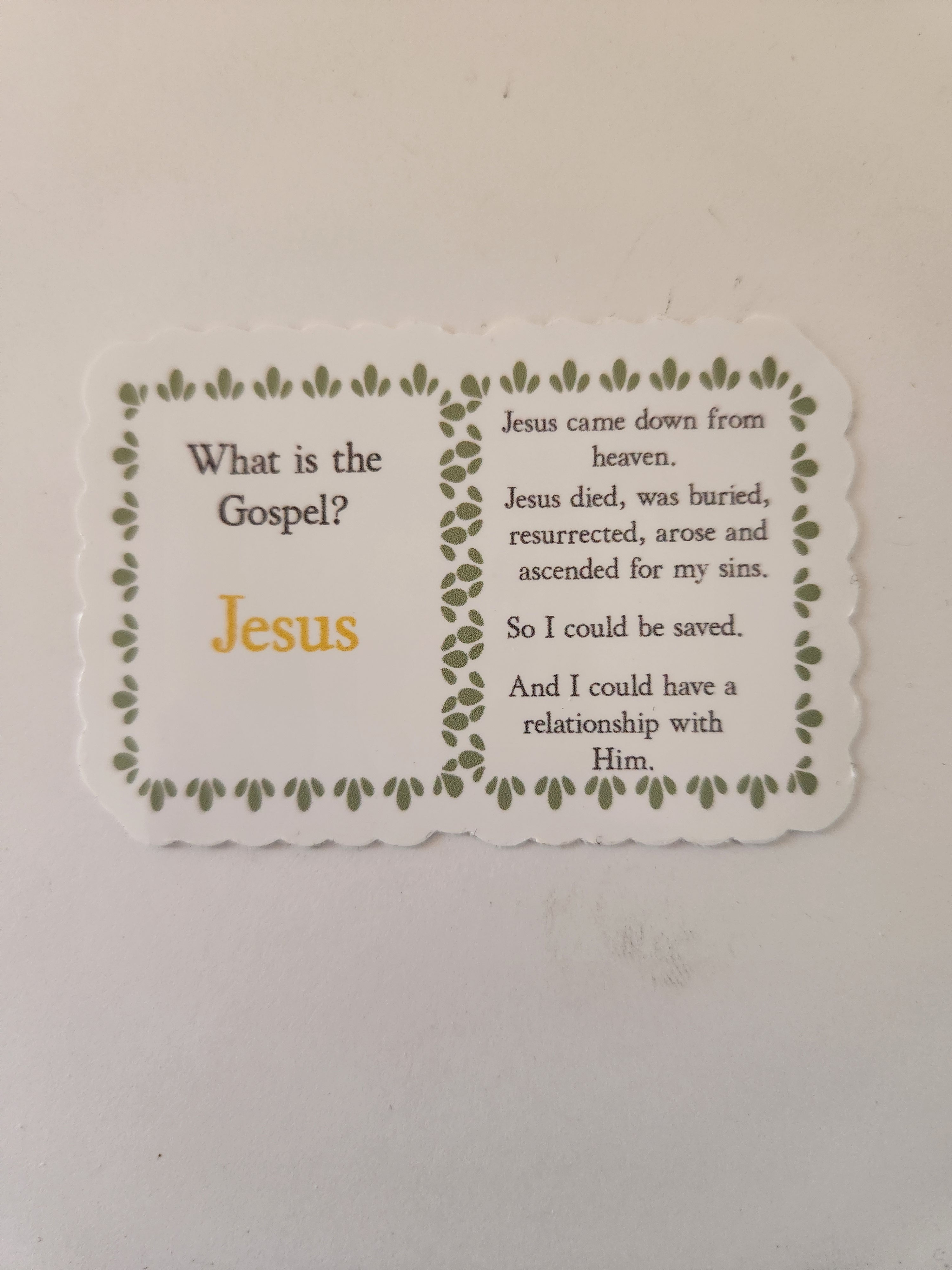 What is the Gospel Sticker