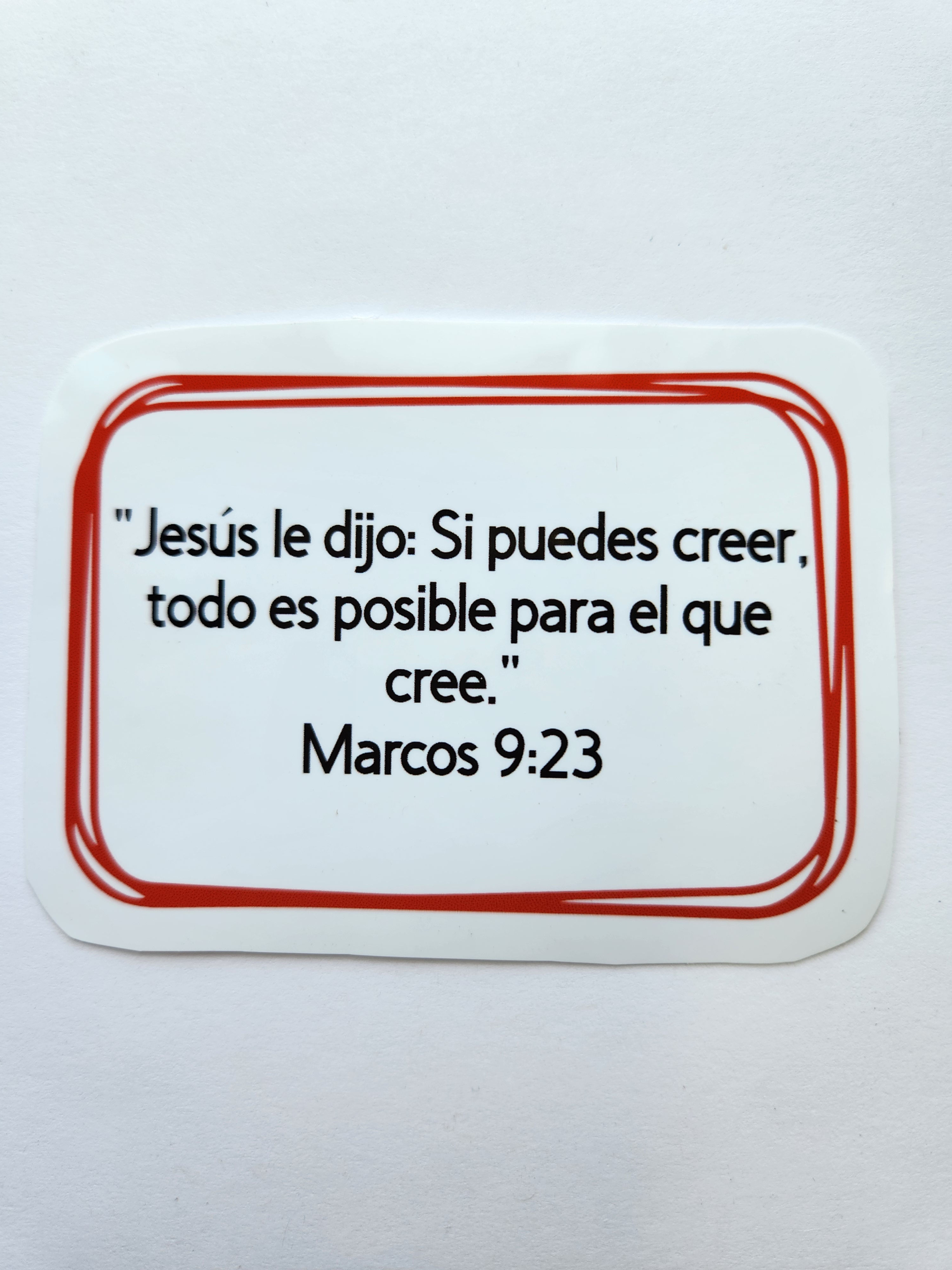 Marcos 9:23 Calcomania
