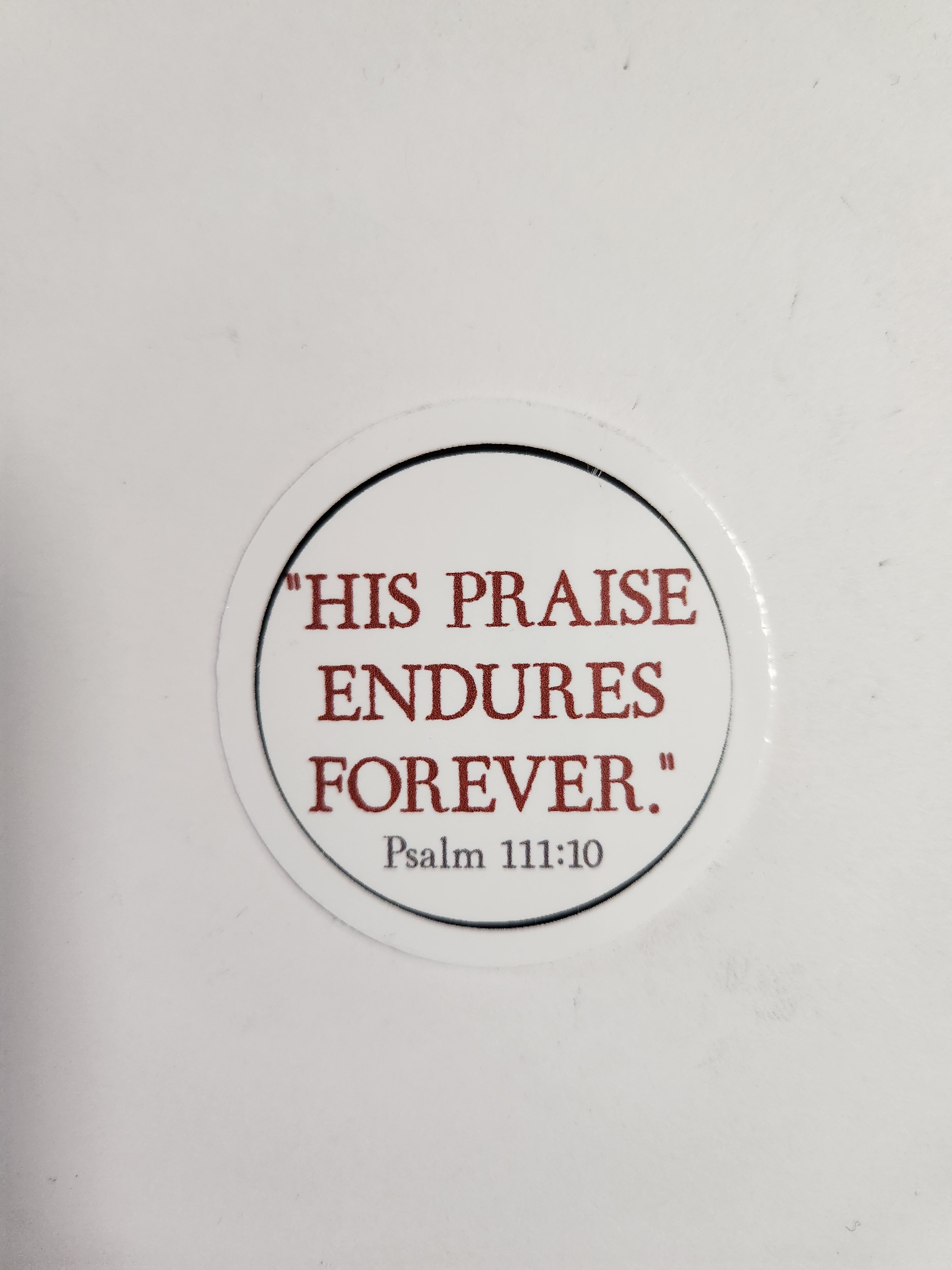 Psalm 111:10 Sticker