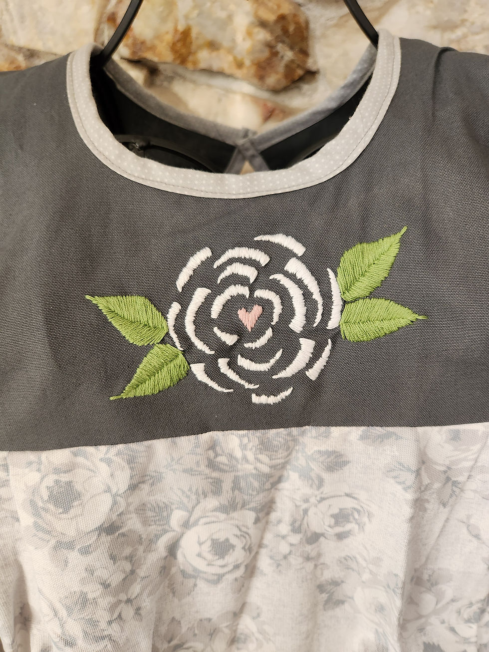 Thumbnail: Traditional Gray Embroidered Apron