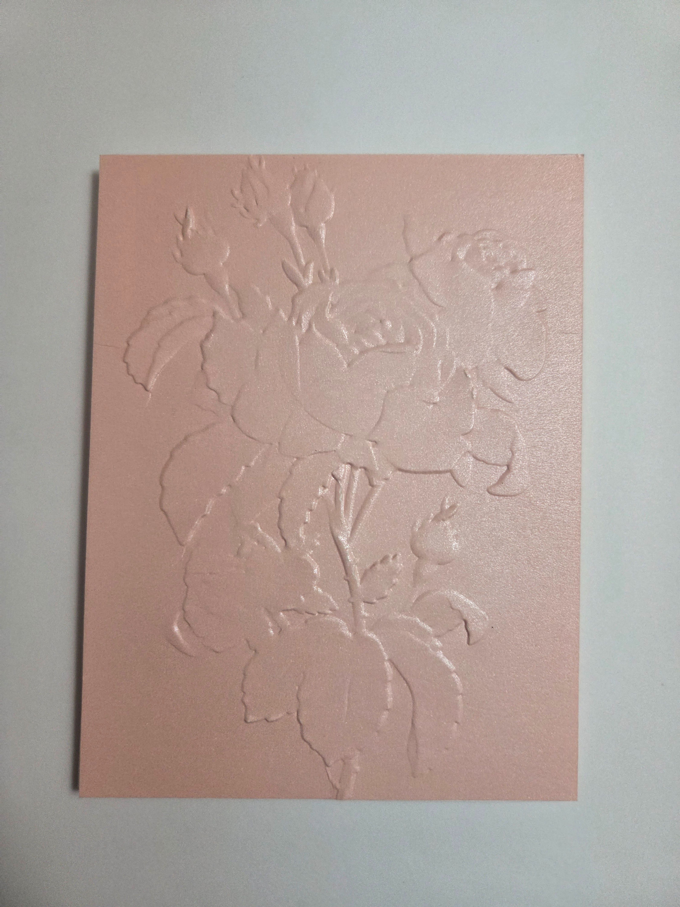 Dusty Rose Embossed Greeting Cards