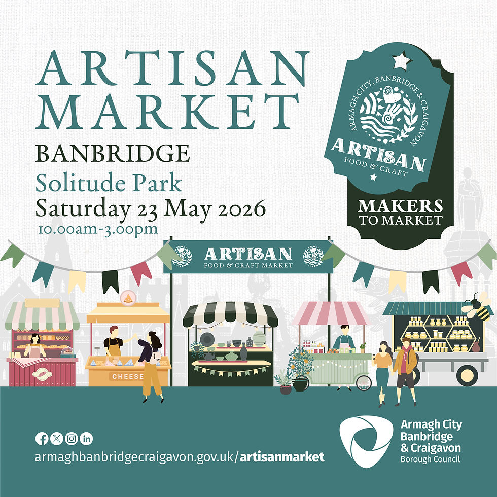 Banbridge Artisan Market at Solitude Park, Banbridge on Saturday the 23rd of May