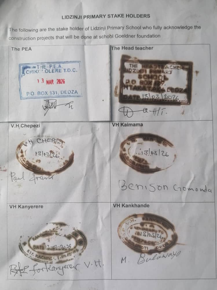 Lidzinji Primary School: A Clear Yes from the Community – 13 March 2026