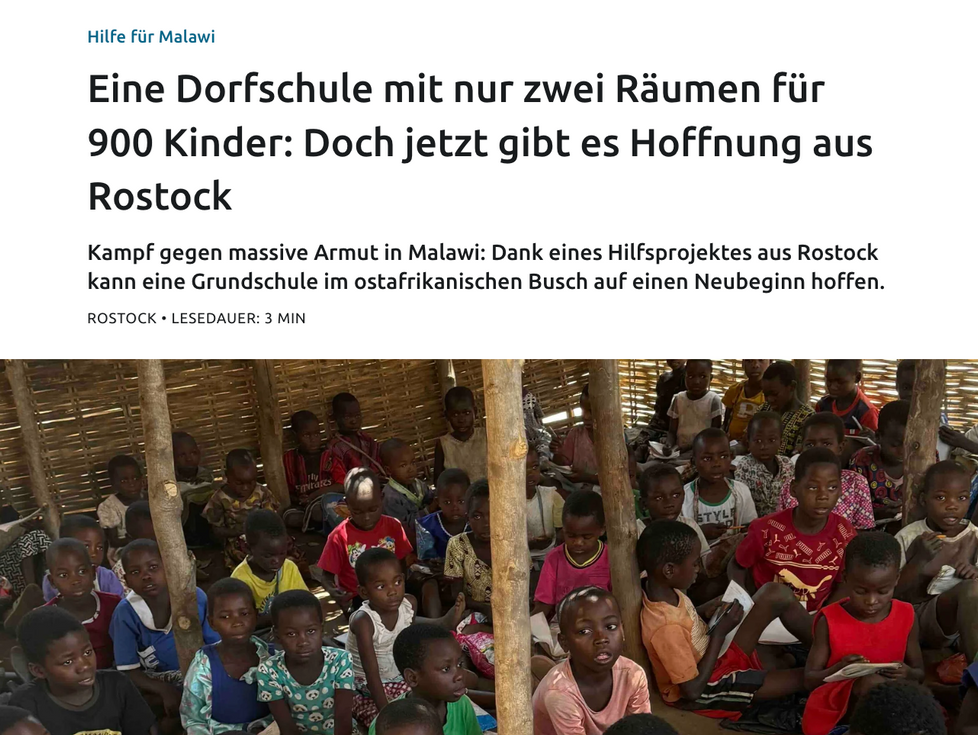 Nordkurier Reports on Our School Project in Chepezi - 11.05.2026