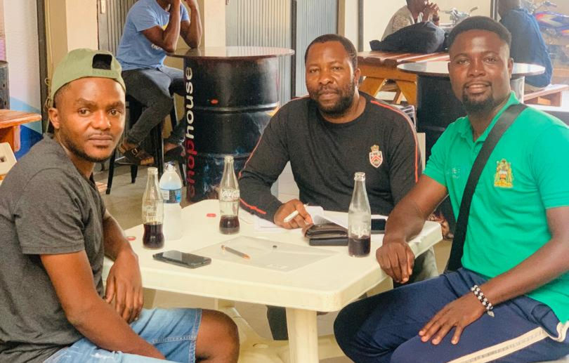 Das Team vor Ort: Matthews Hau-Hau, Frank Banda und Patrick Maluwa 