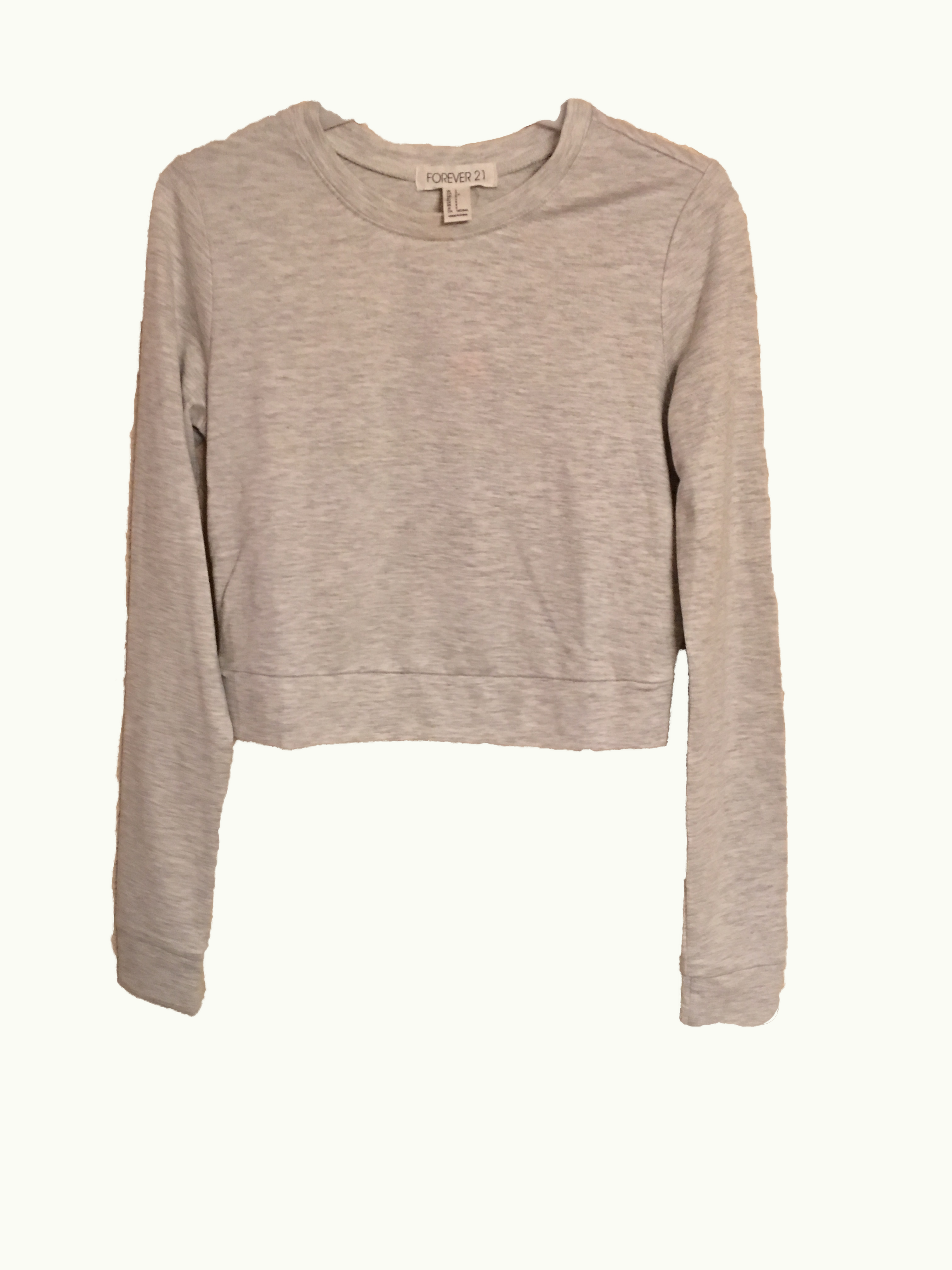 Blusa gris manga larga Talla: CH