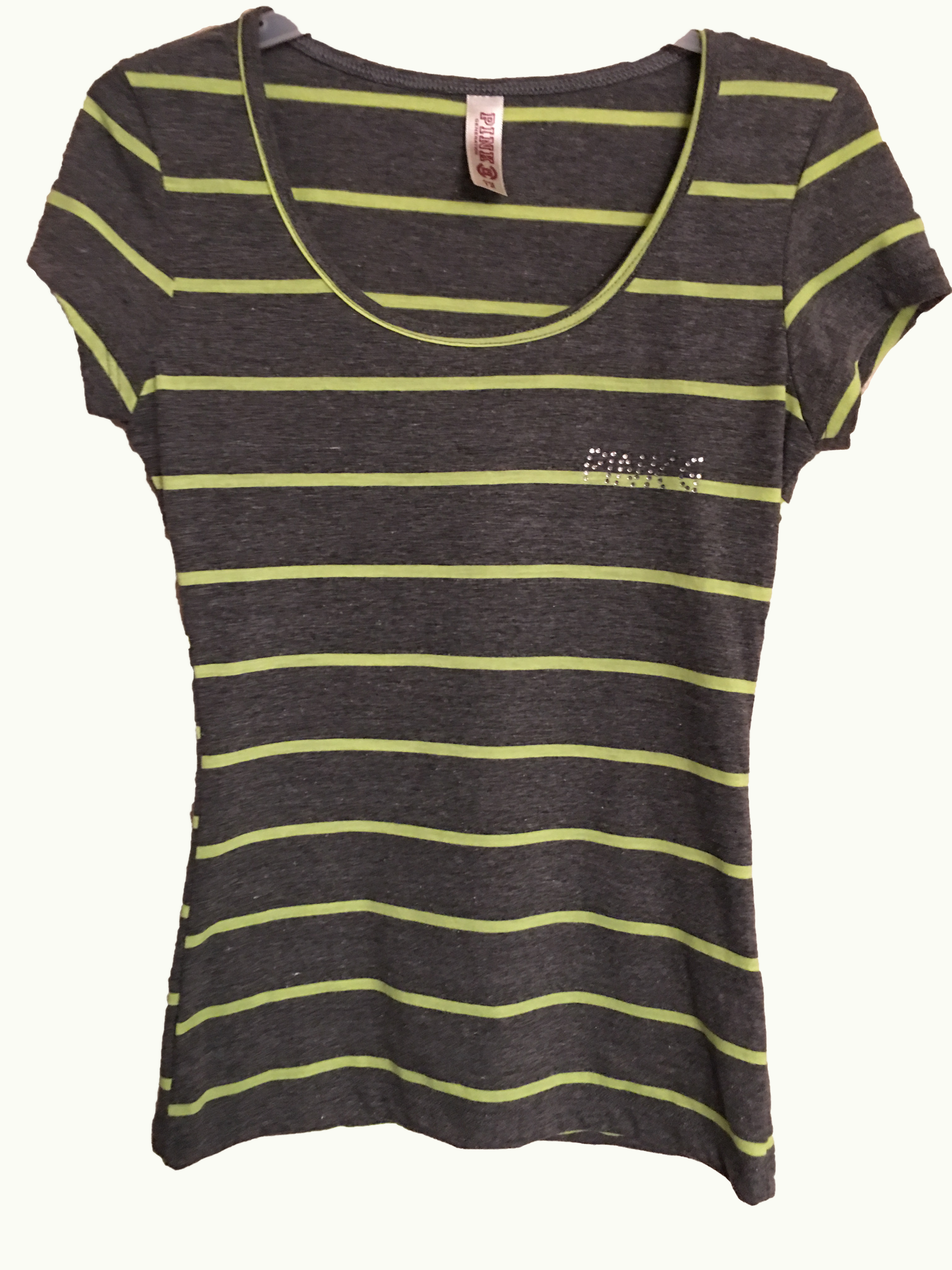 Playera gris rayas Talla: CH