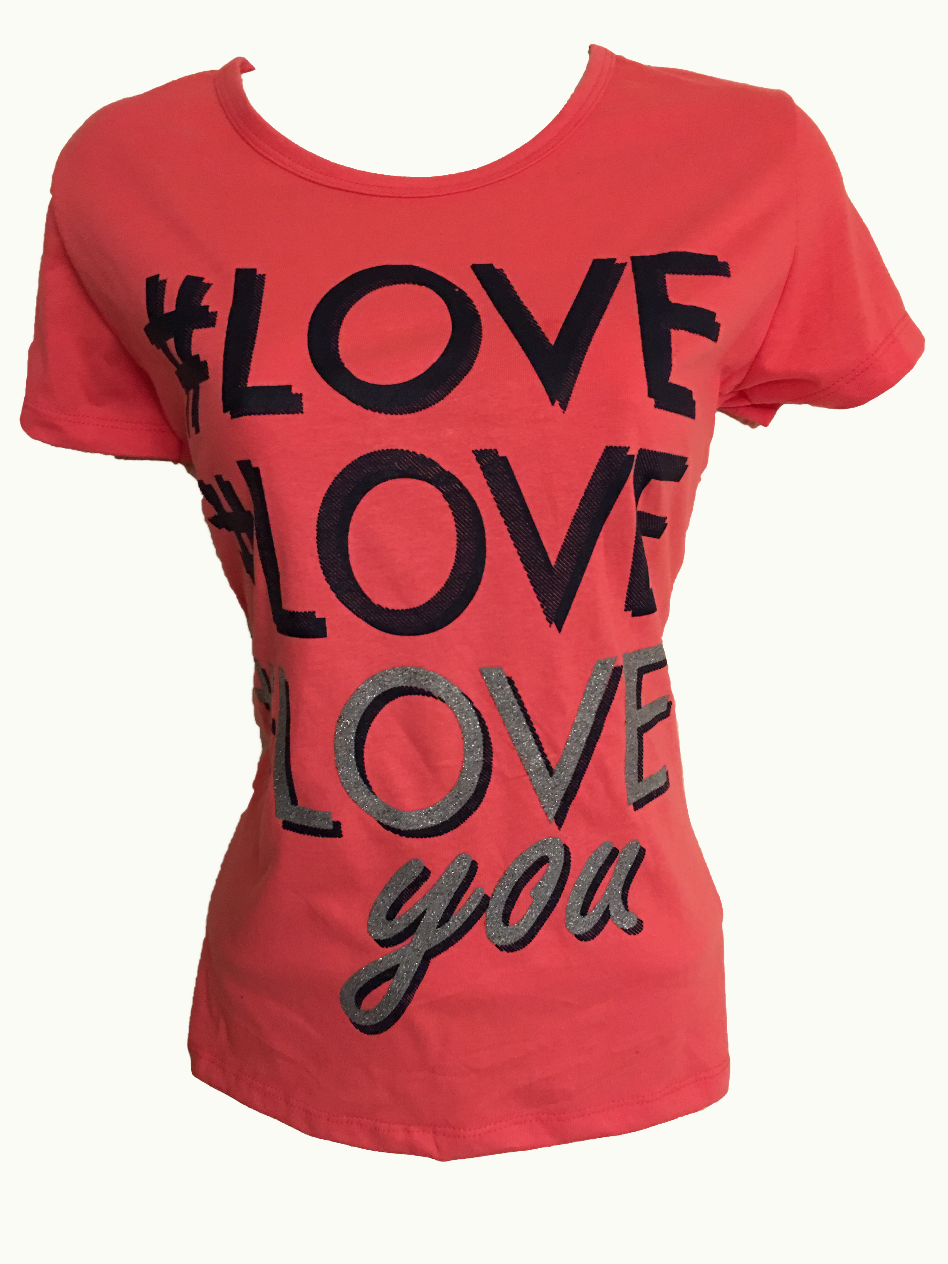 Playera coral estampada Talla: G